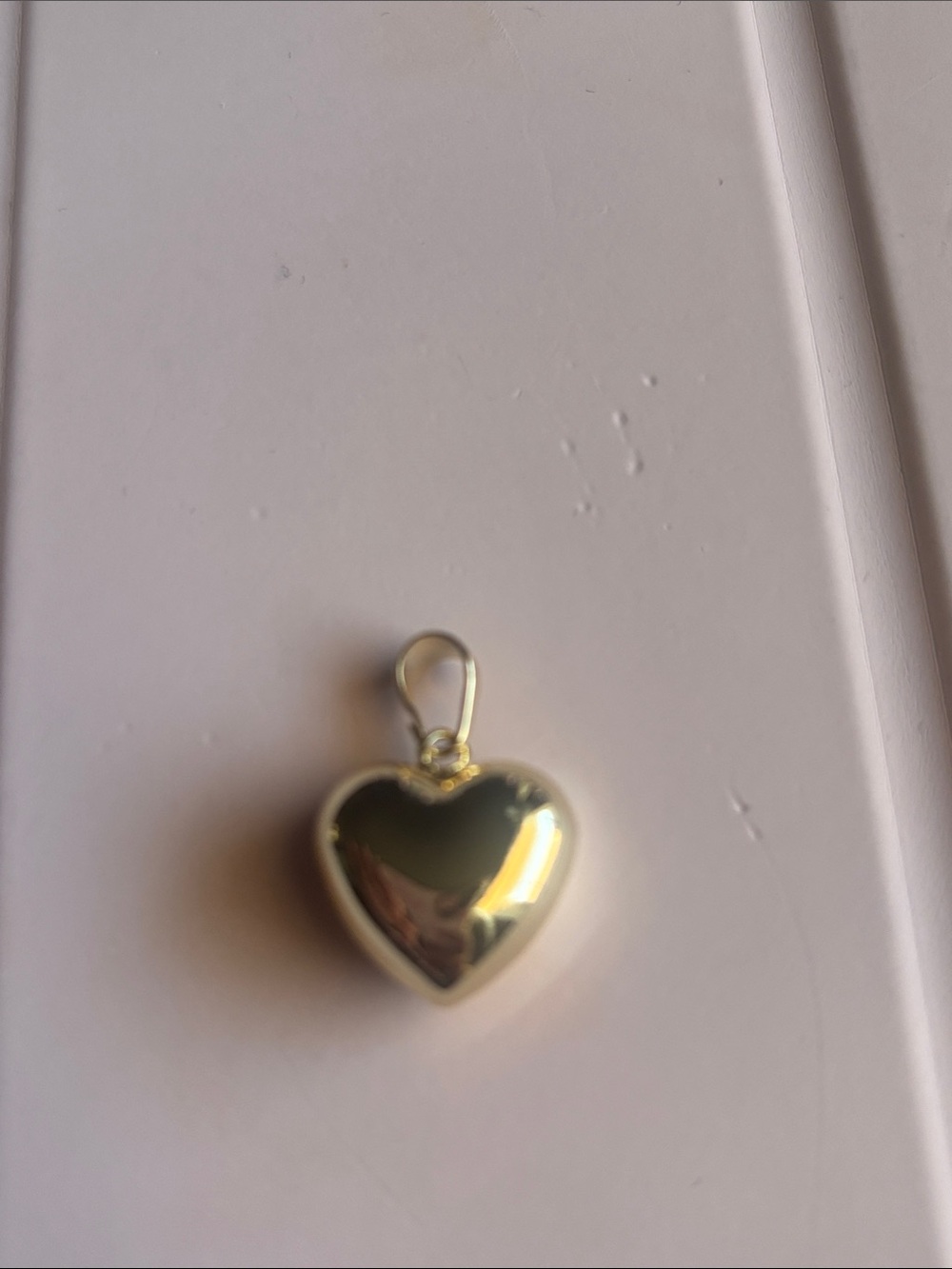 Gold Heart Pendant Charm - Women's Jewelry. Chunky
